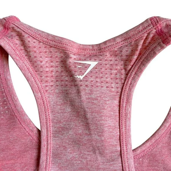 Gymshark Vital Seamless‎ Racerback Tank Top (Pink Marl) - Size Small - Picture 5 of 8